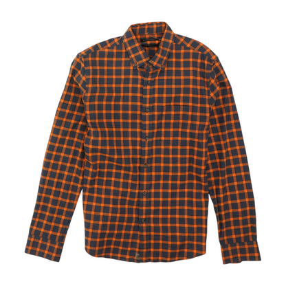 Navy Check Flannel Button Down