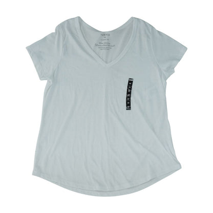 White Plus V Neck T-Shirt