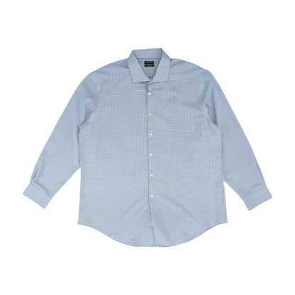 Blue Abstract Long Sleeve Button Down