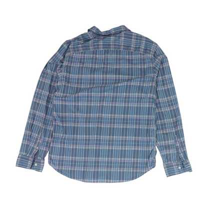 Blue Plaid Long Sleeve Button Down