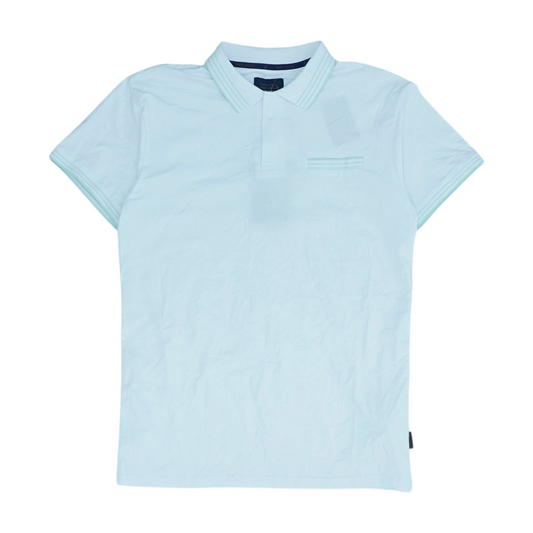 White Solid Short Sleeve Polo