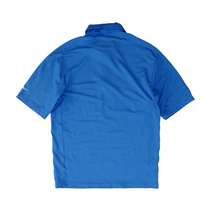 Blue Solid Short Sleeve Polo