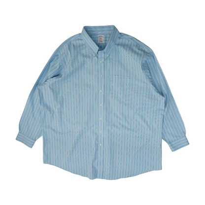 Blue Big & Tall Solid Long Sleeve Button Down