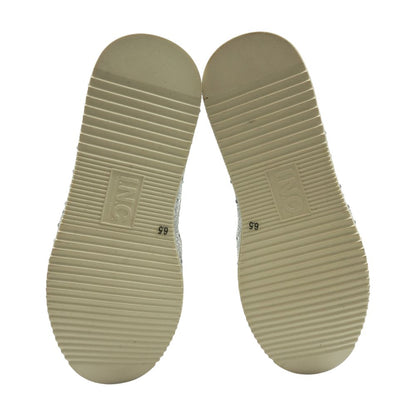 Silver Boat Shoe Flats