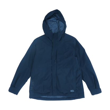 Black Solid Rain Jacket