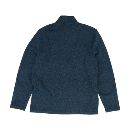 Blue Solid 1/4 Zip Sweater