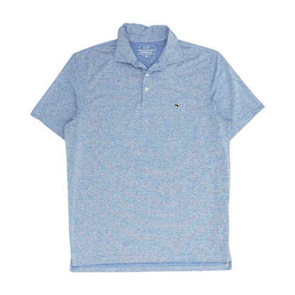 Vineyard Vines Blue Striped Short Sleeve Polo – Image 1