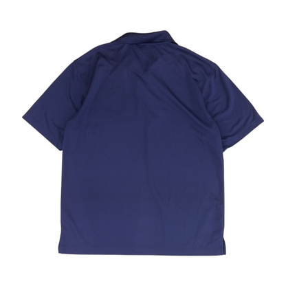 Blue Solid Short Sleeve Polo