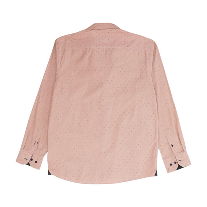 Red Abstract Long Sleeve Button Down