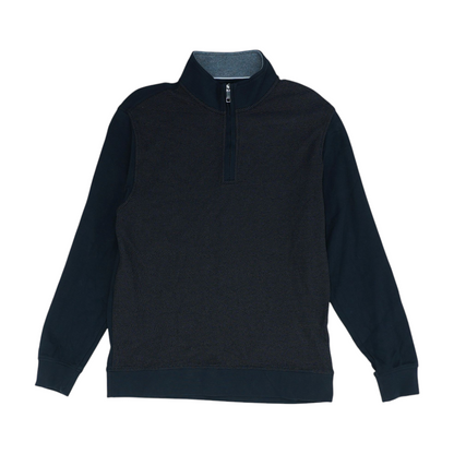 Black Print 1/4 Zip Pullover