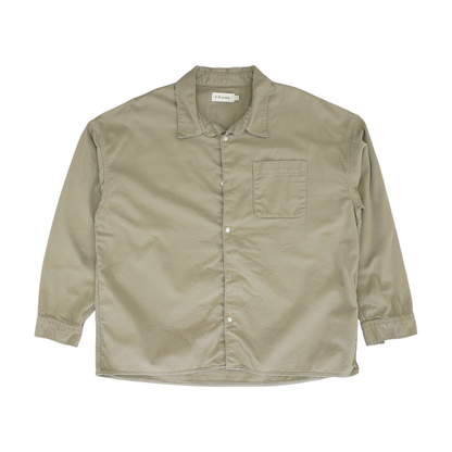 Tan Solid Long Sleeve Button Down