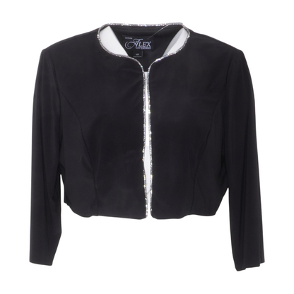 Black Petite Cropped Cardigan