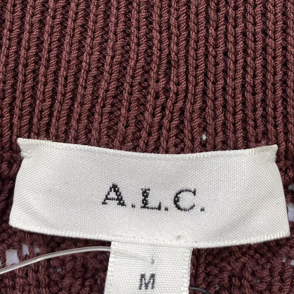Burgundy Crochet Knit Pants