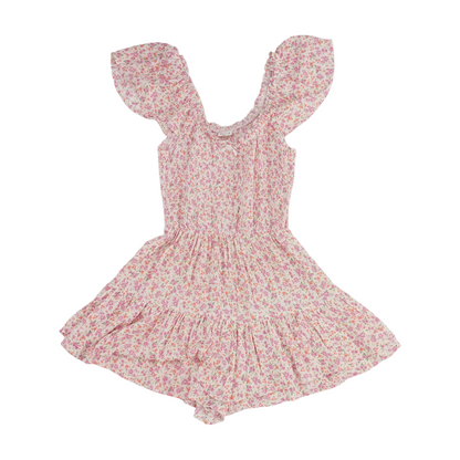 Pink Floral Romper