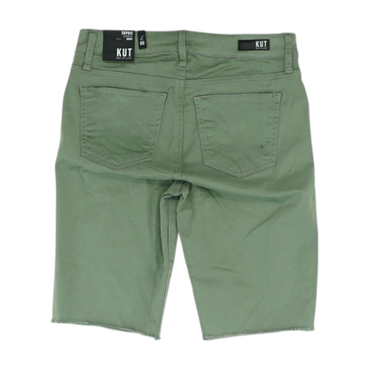 Green Solid Chino Shorts