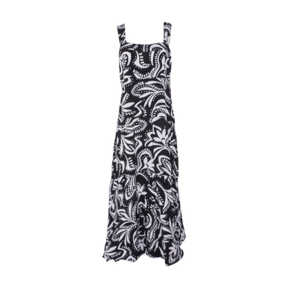 Black Print Maxi Dress