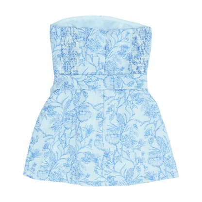 Blue Floral Mini Dress
