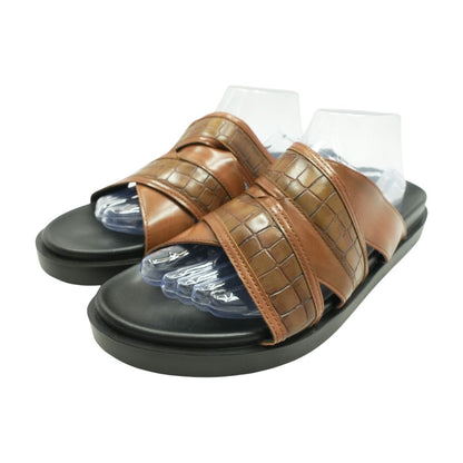 Brown Casual Slide Sandals
