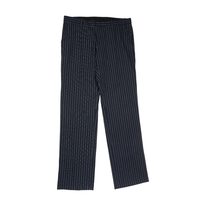 Navy Striped Regular Pants