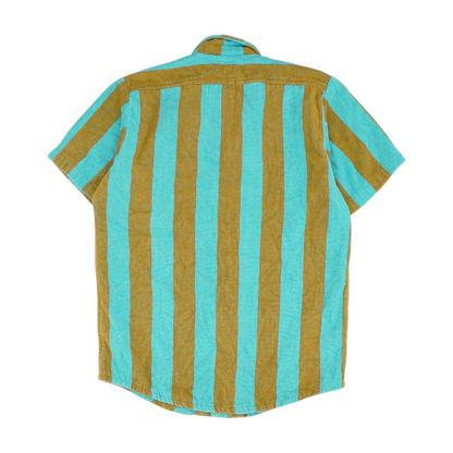 Blue Striped Short Sleeve Button Down