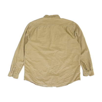 Tan Solid Flannel Button Down