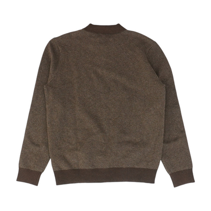 Brown Tall Chevron Pullover Sweater