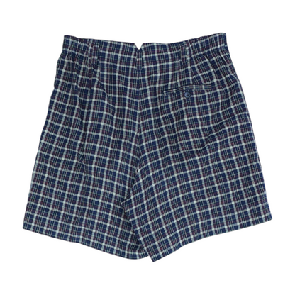 Navy Plaid Chino Shorts