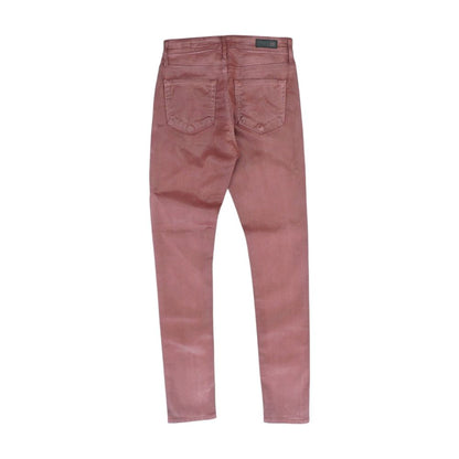 Red High Rise Skinny Leg Jeans