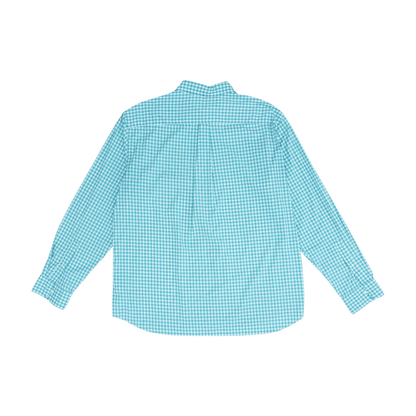 Green Check Long Sleeve Button Down