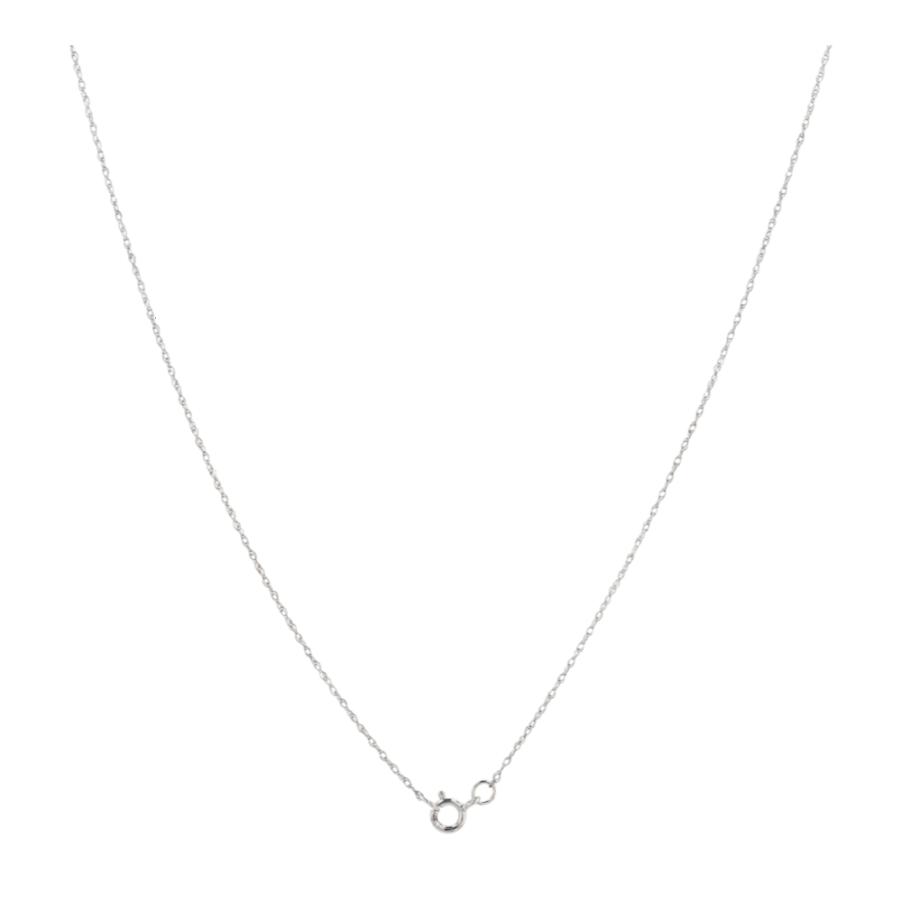 10K White Gold Opal Pendant Necklace – Image 2
