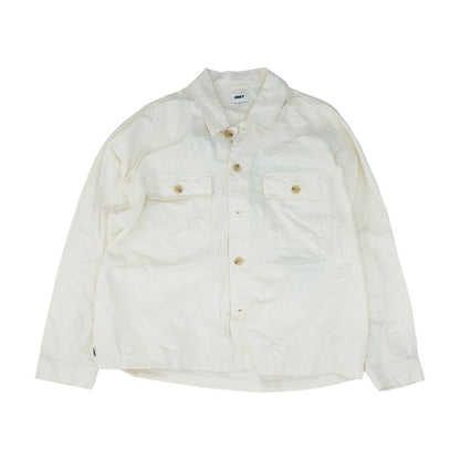 Ivory Solid Long Sleeve Button Down