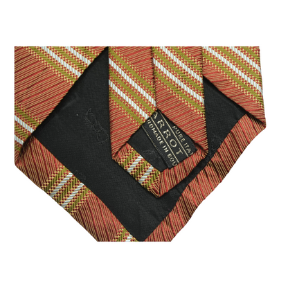 Orange Striped Neck Tie