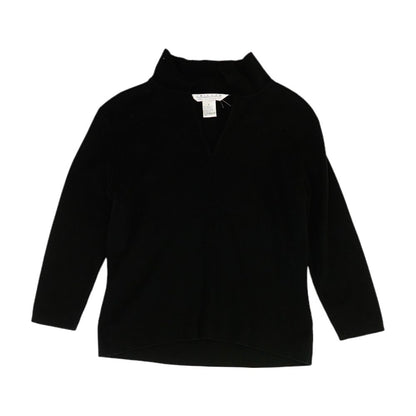 Vintage Uniform Acrylic-Cotton Blend Knit Long Sleeve Polo Sweater