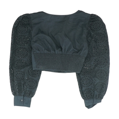 Black Cropped Blouse