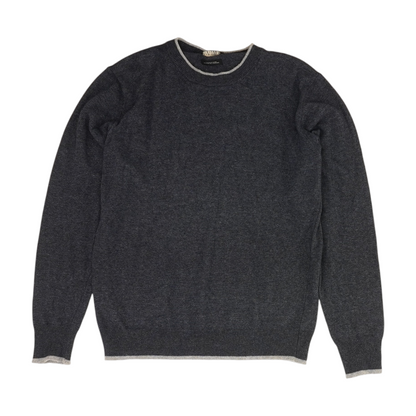 Navy Solid Pullover Sweater