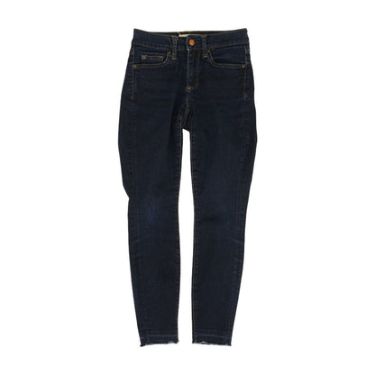 Blue Solid Low Rise Skinny Leg Jeans