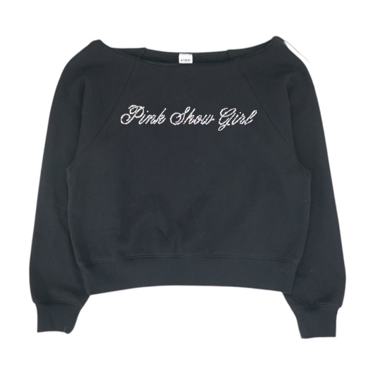 Black Solid Sweatshirt Pullover