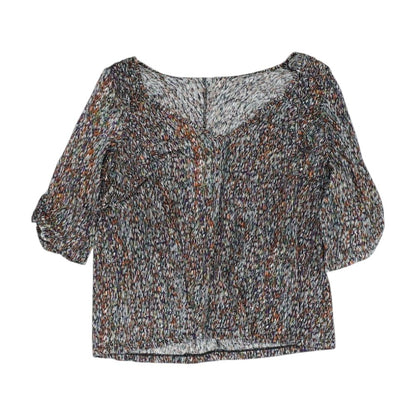 Multi Graphic 3/4 Sleeve Blouse