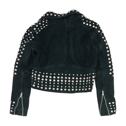 Black Solid Leather Jacket