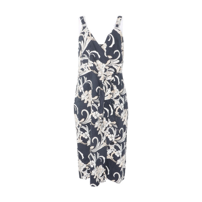 Black Floral Midi Dress