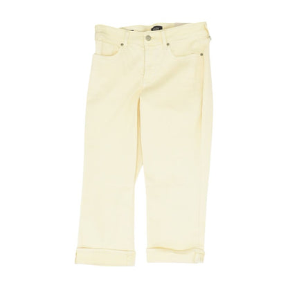 Yellow Solid Capri Pants