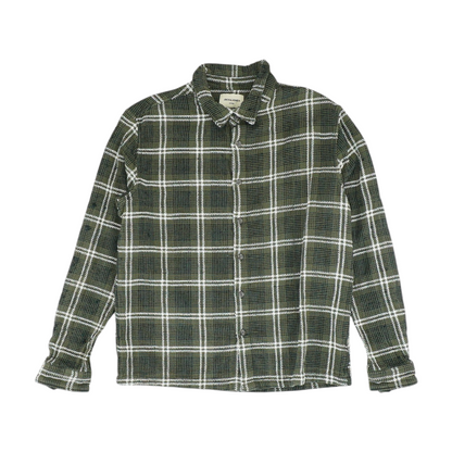 Green Plaid Flannel Button Down