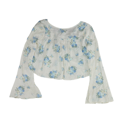 White Floral Blouse