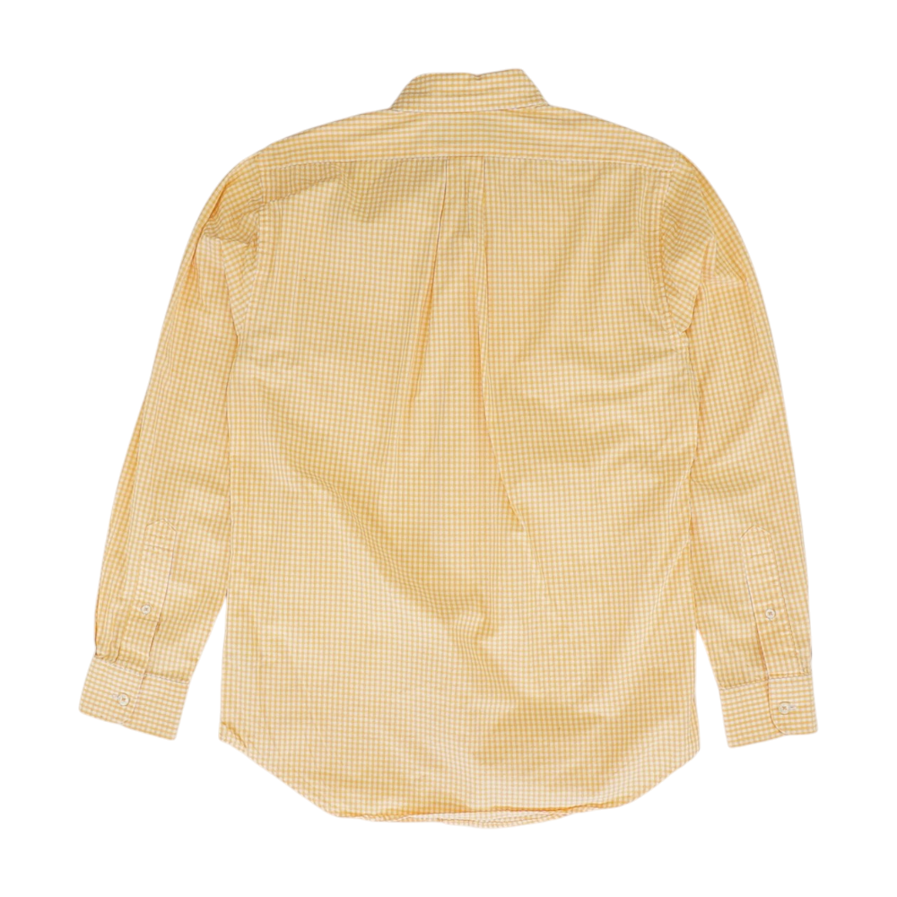 Orange Check Long Sleeve Button Down