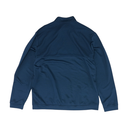 Blue Solid 1/4 Zip Pullover