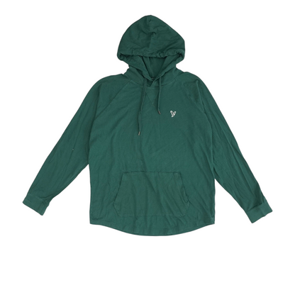 Green Solid Hoodie Pullover