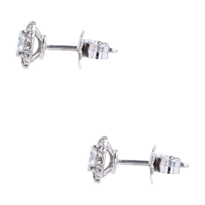 3/4 ctw 18K White Gold Diamond Stud Earrings