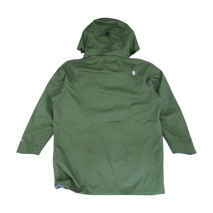 Green Solid Rain Jacket
