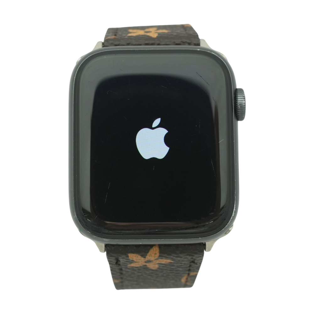 44mm Series 6 Space Gray Smartwatch Brown Band S/M