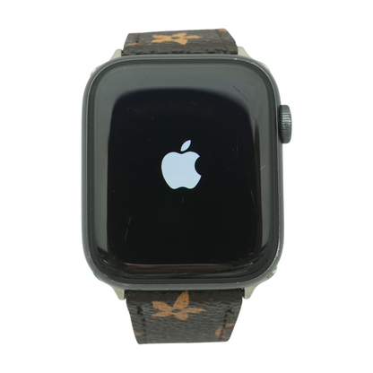 44mm Series 6 Space Gray Smartwatch Brown Band S/M